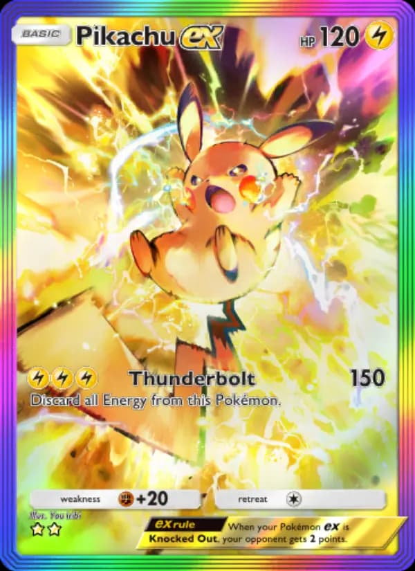 Pikachu ex, carta 092 de Shining Revelry