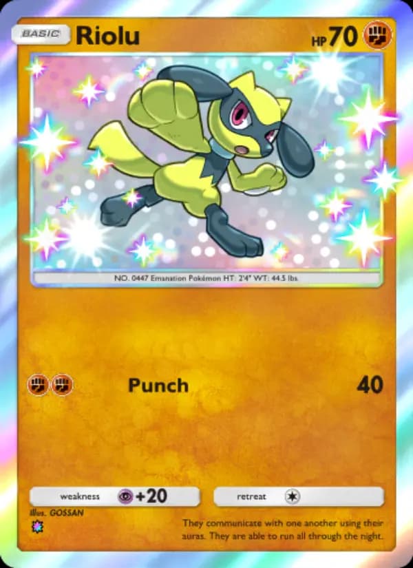 Riolu, carta 104 de Shining Revelry