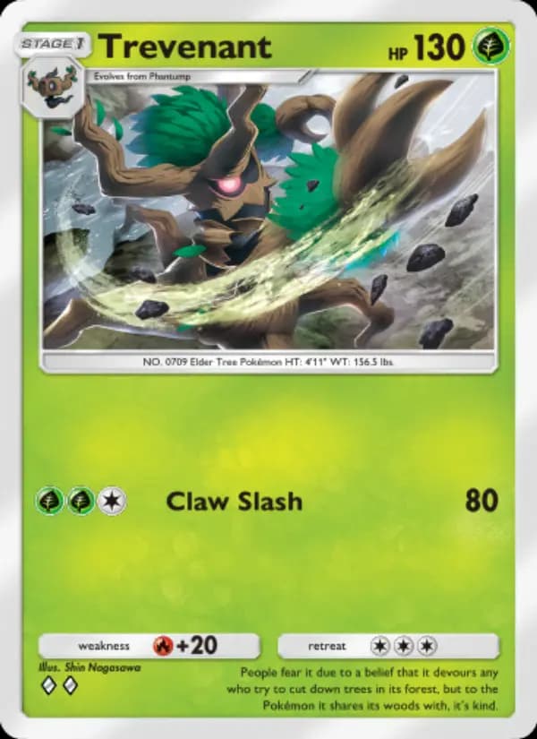 Trevenant, carta 008 de Celestial Guardians