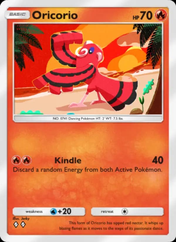 Oricorio, carta 034 de Celestial Guardians