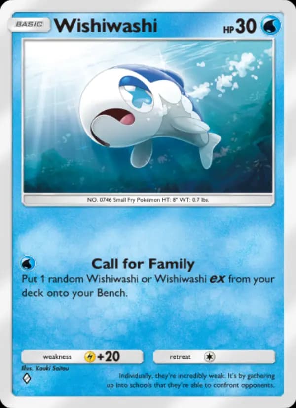 Wishiwashi, carta 050 de Celestial Guardians