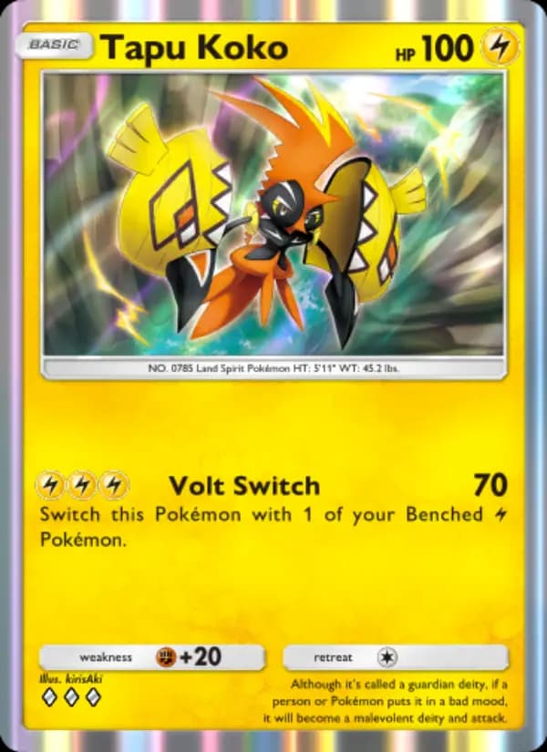 Tapu Koko, carta 068 de Celestial Guardians