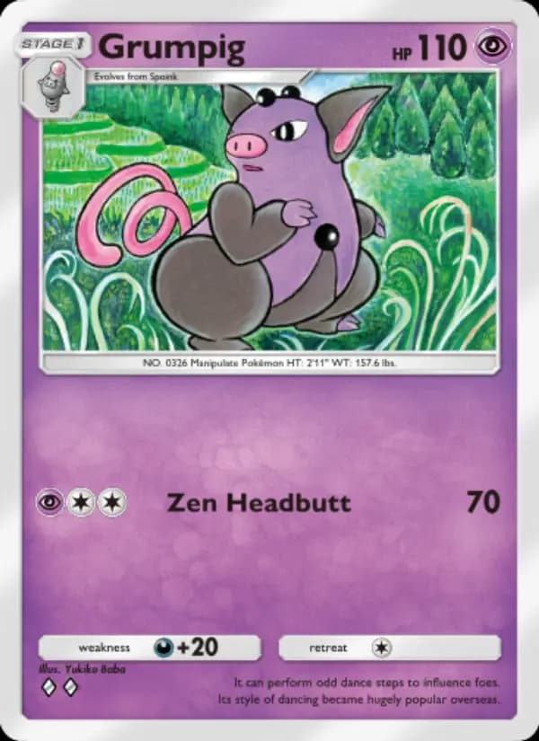 Grumpig, carta 072 de Celestial Guardians