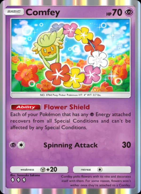 Comfey, carta 080 de Celestial Guardians
