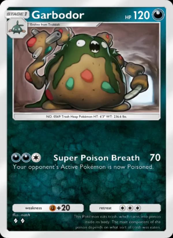 Garbodor, carta 114 de Celestial Guardians