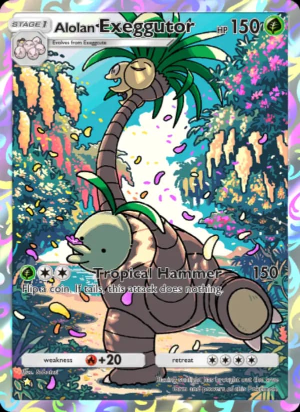 Alolan Exeggutor, carta 156 de Celestial Guardians