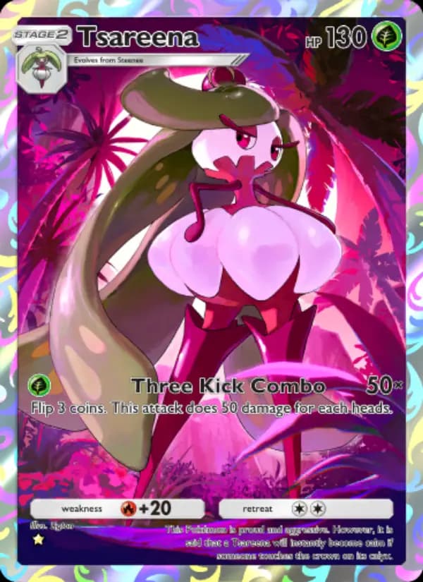 Tsareena, carta 158 de Celestial Guardians