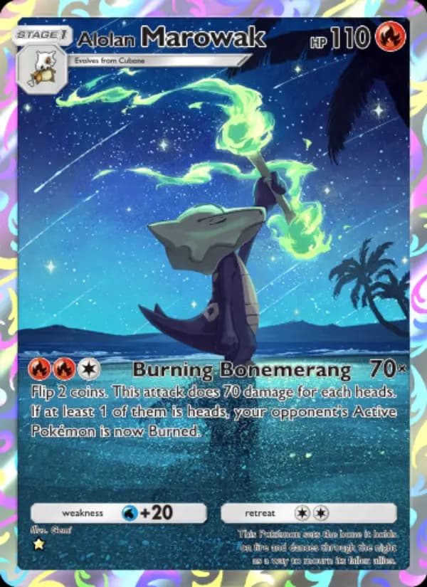 Alolan Marowak, carta 160 de Celestial Guardians