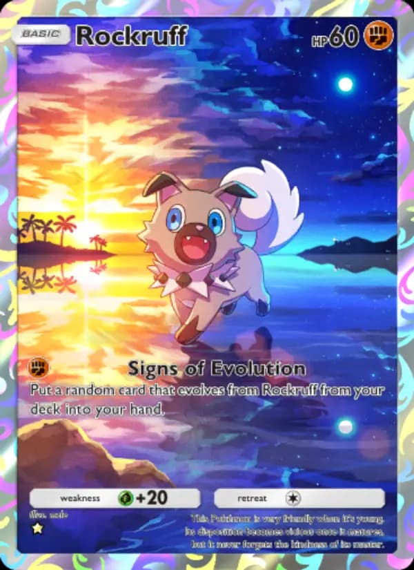 Rockruff, carta 172 de Celestial Guardians