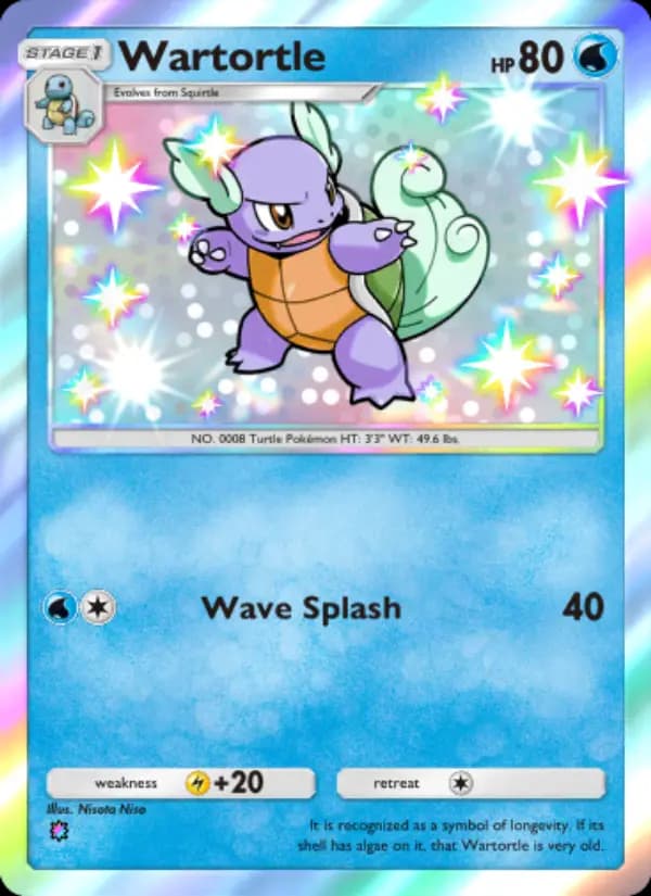 Wartortle, carta 216 de Celestial Guardians