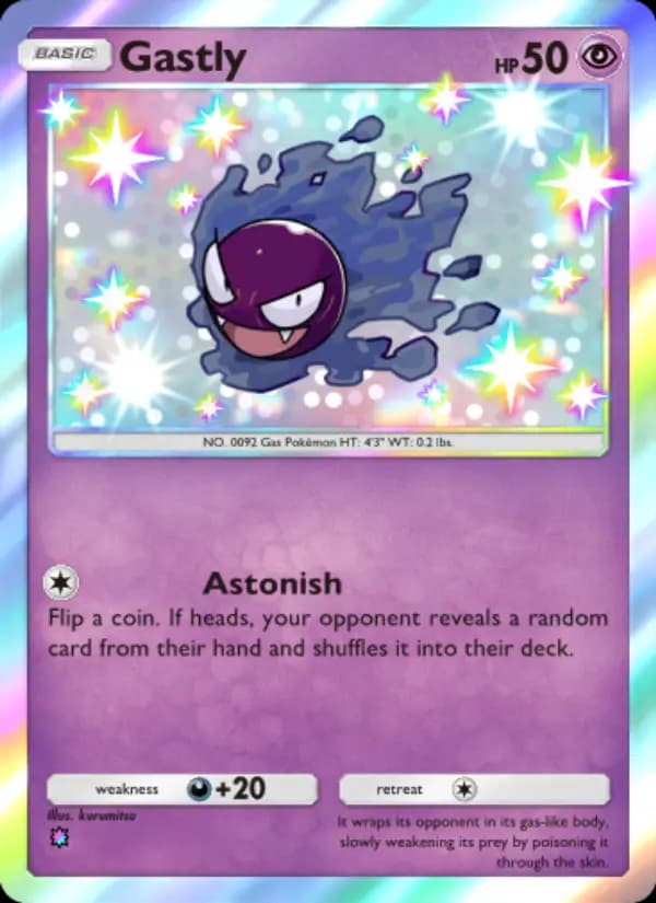 Gastly, carta 220 de Celestial Guardians