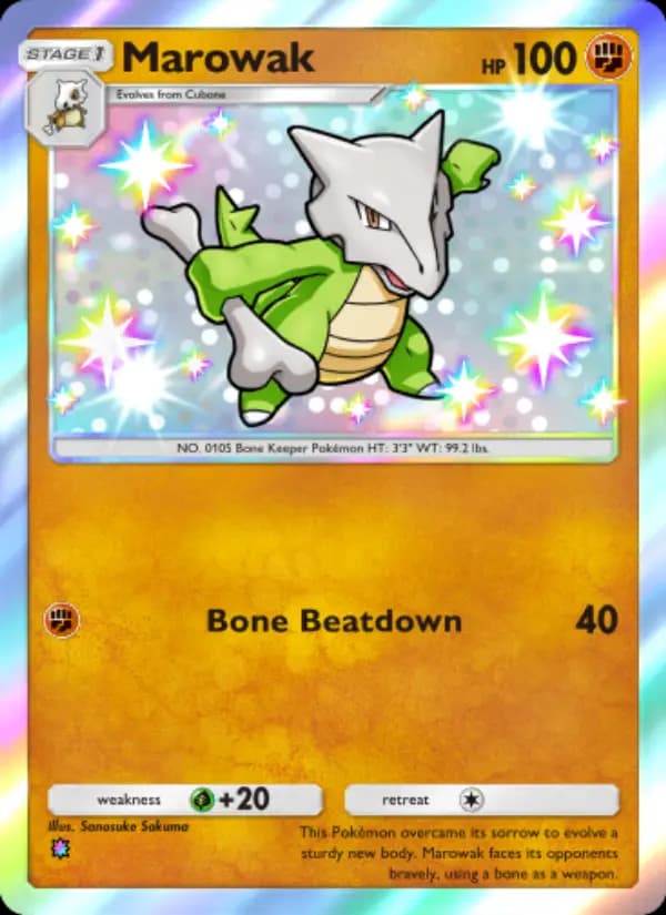 Marowak, carta 227 de Celestial Guardians