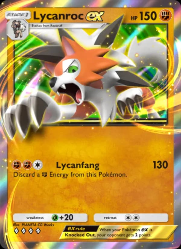 Lycanroc ex, carta 033 de Extradimensional Crisis