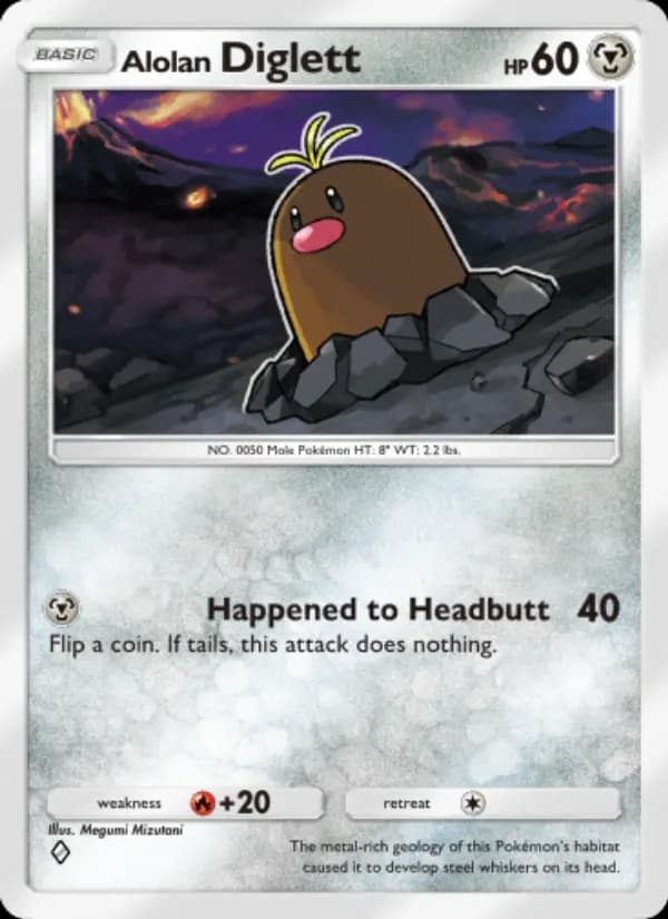 Alolan Diglett, carta 046 de Extradimensional Crisis