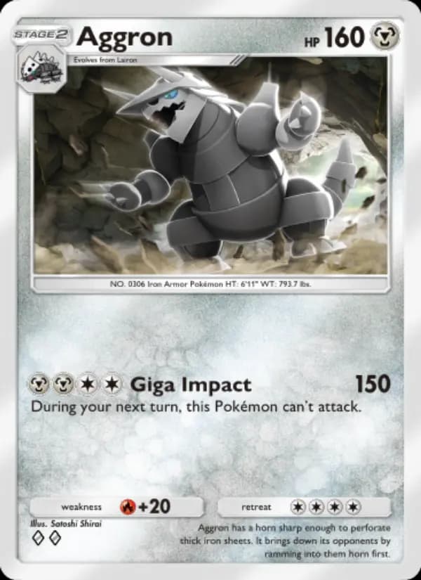 Aggron, carta 050 de Extradimensional Crisis