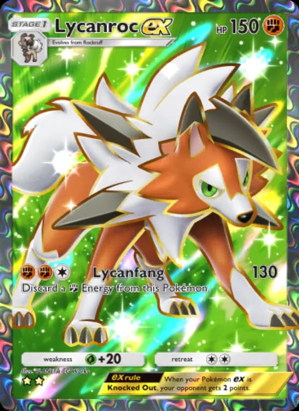 Lycanroc ex, carta 078 de Extradimensional Crisis