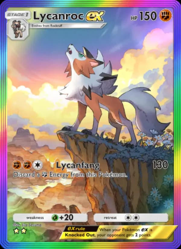 Lycanroc ex, carta 085 de Extradimensional Crisis