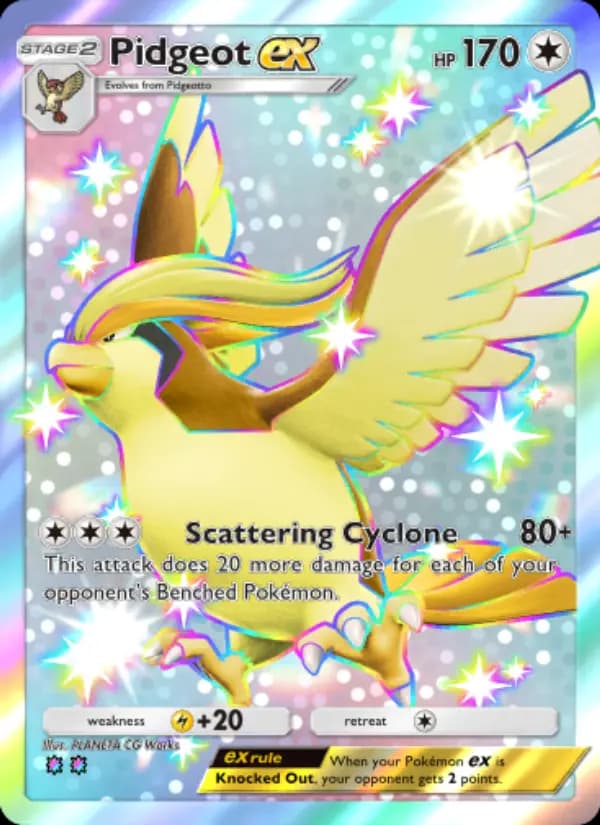 Pidgeot ex, carta 102 de Extradimensional Crisis