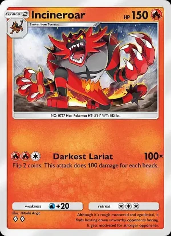 Incineroar, carta 013 de Eevee Grove