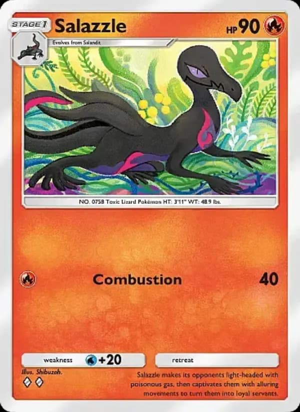 Salazzle, carta 015 de Eevee Grove