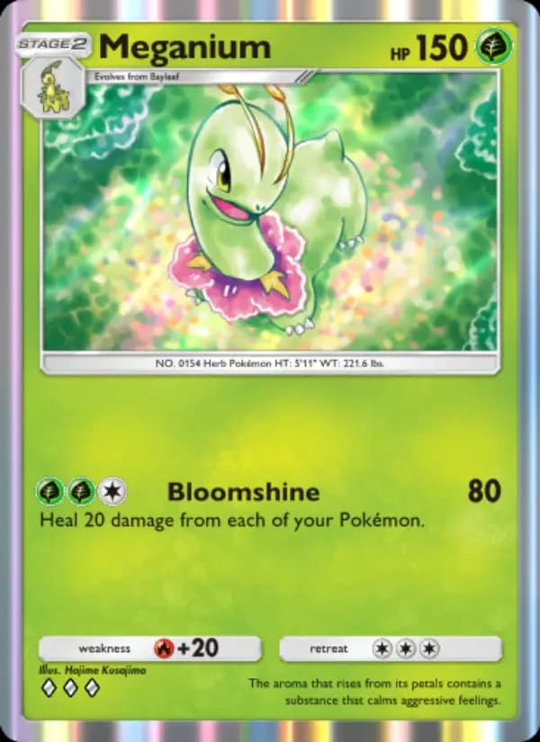 Meganium, carta 010 de Wisdom of Sea and Sky