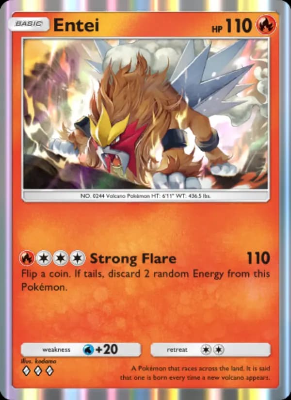 Entei, carta 033 de Wisdom of Sea and Sky