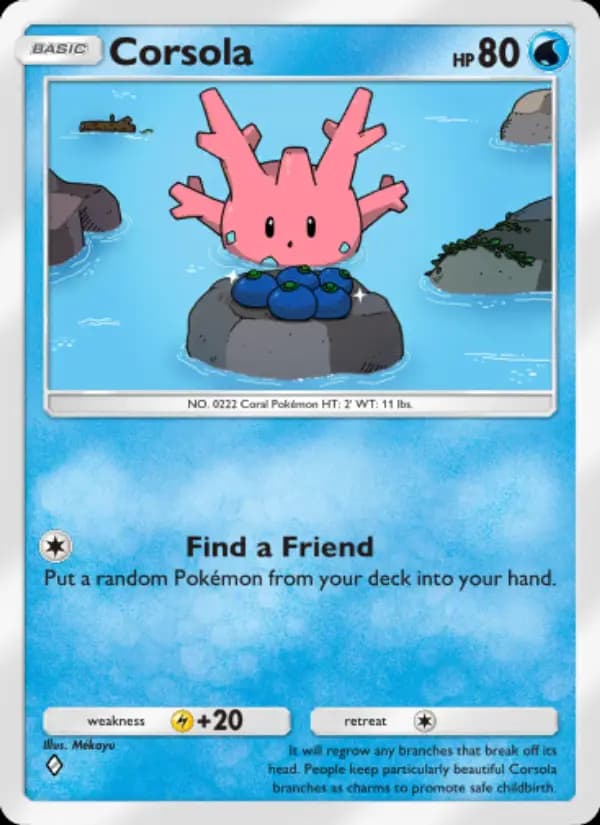 Corsola, carta 054 de Wisdom of Sea and Sky