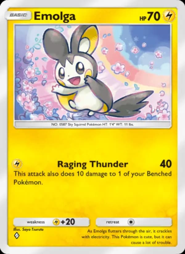 Emolga, carta 072 de Wisdom of Sea and Sky