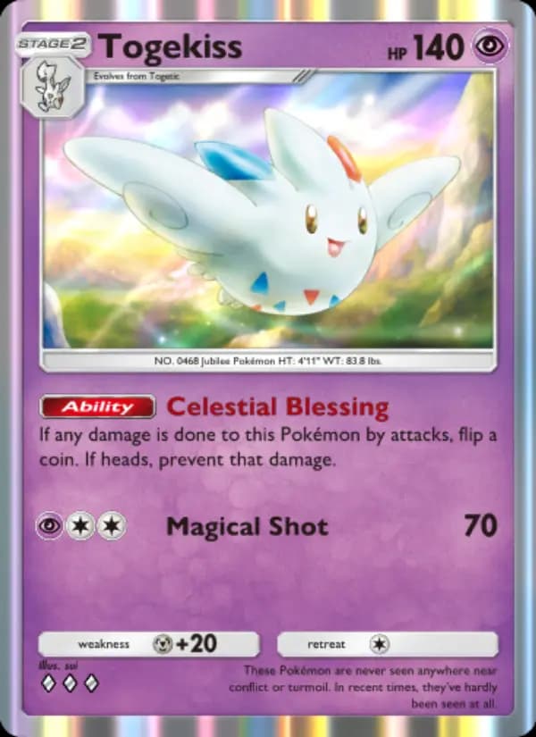 Togekiss, carta 080 de Wisdom of Sea and Sky