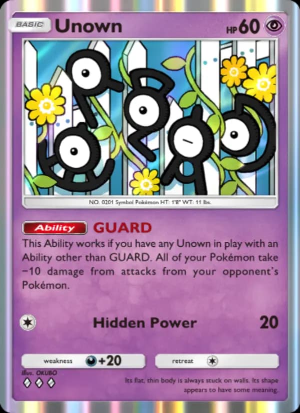 Unown, carta 084 de Wisdom of Sea and Sky