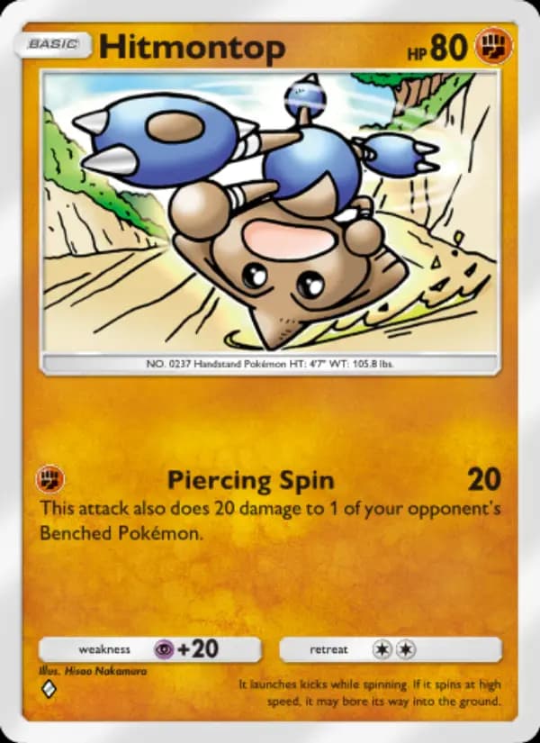 Hitmontop, carta 102 de Wisdom of Sea and Sky