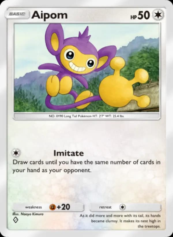 Aipom, carta 142 de Wisdom of Sea and Sky