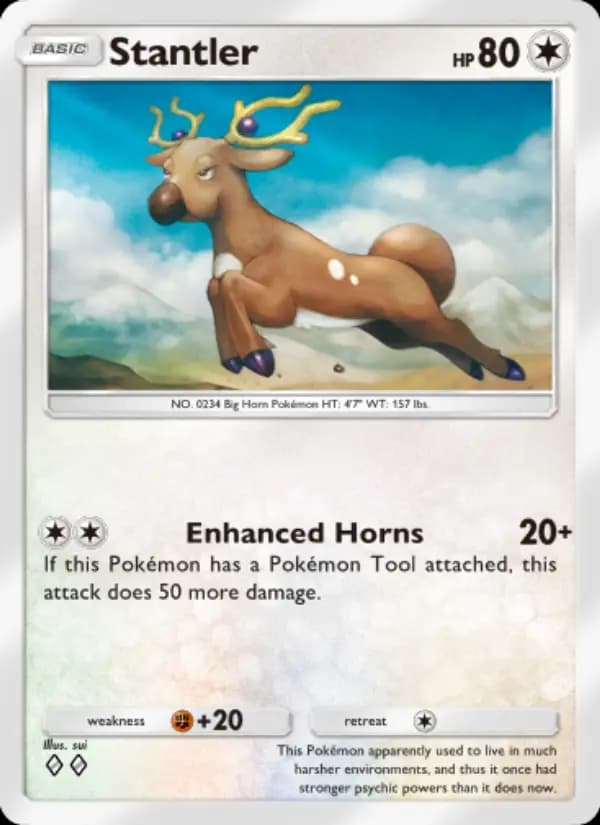 Stantler, carta 147 de Wisdom of Sea and Sky