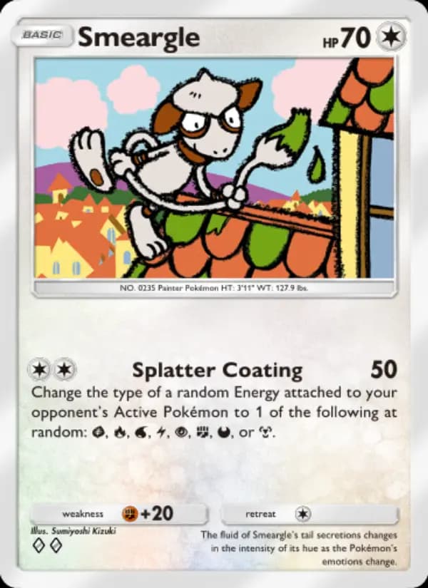 Smeargle, carta 148 de Wisdom of Sea and Sky