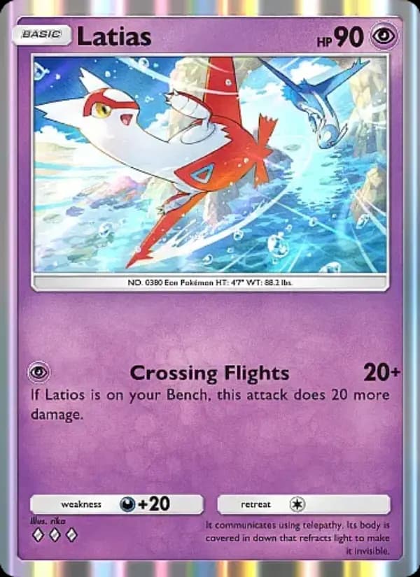 Latias, carta 036 de Secluded Springs