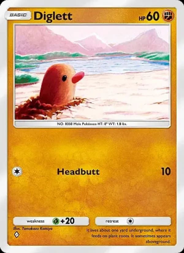 Diglett, carta 040 de Secluded Springs