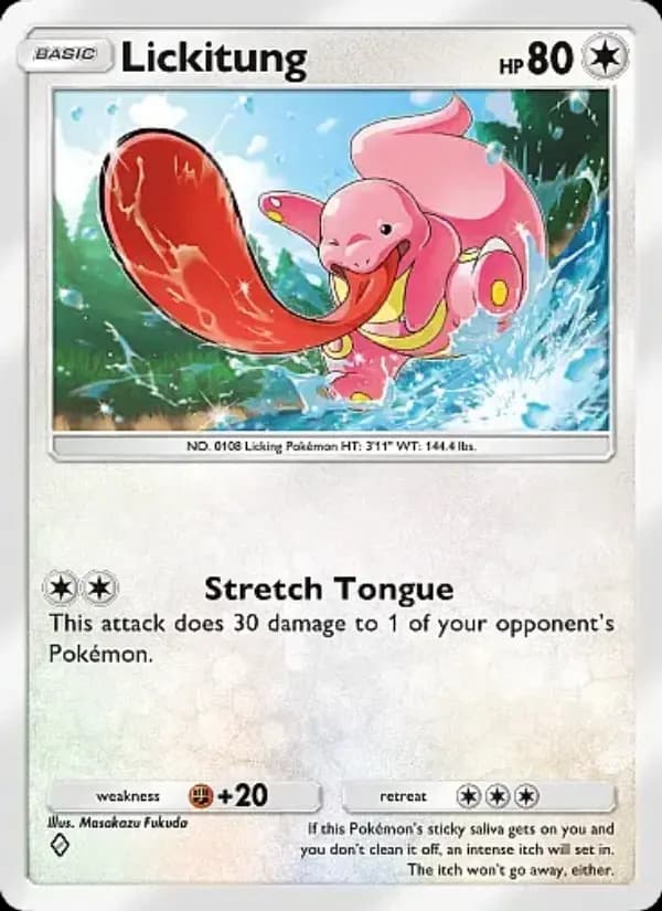 Lickitung, carta 057 de Secluded Springs
