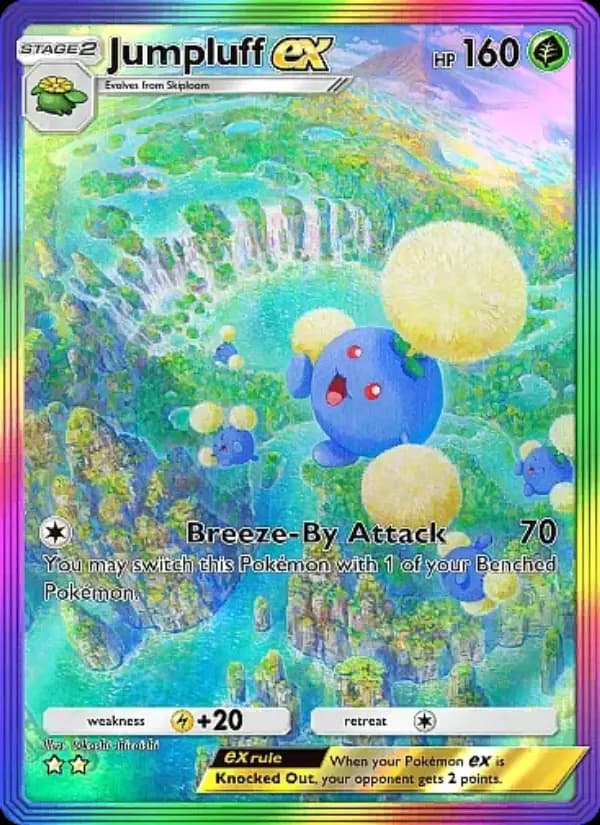 Jumpluff ex, carta 086 de Secluded Springs