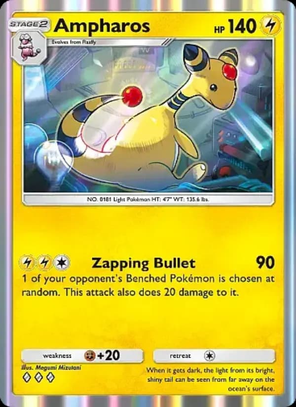 Ampharos, carta 084 de Mega Rising