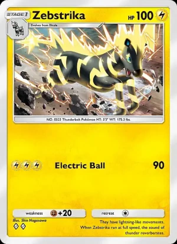 Zebstrika, carta 091 de Mega Rising