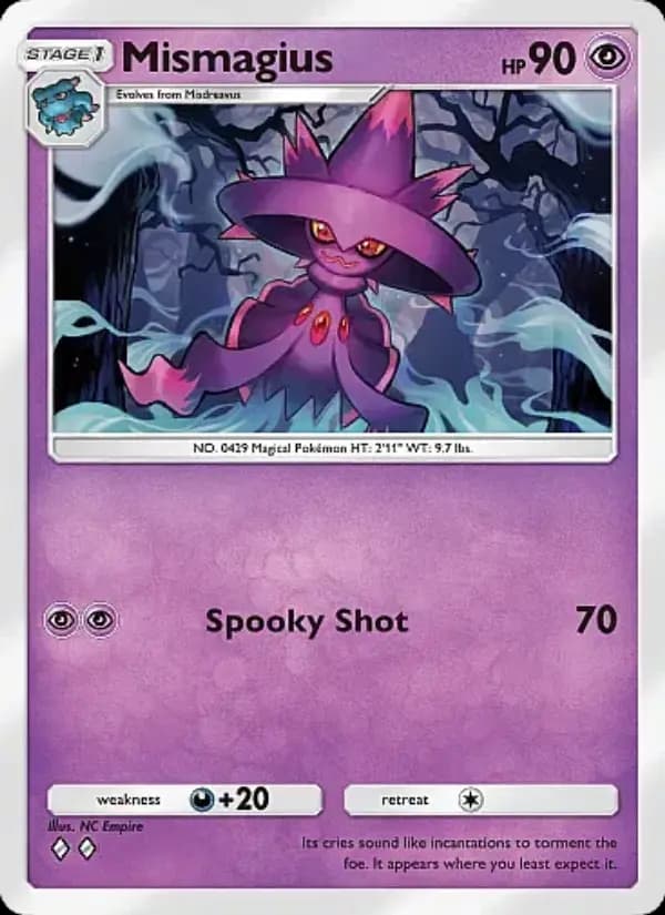 Mismagius, carta 100 de Mega Rising