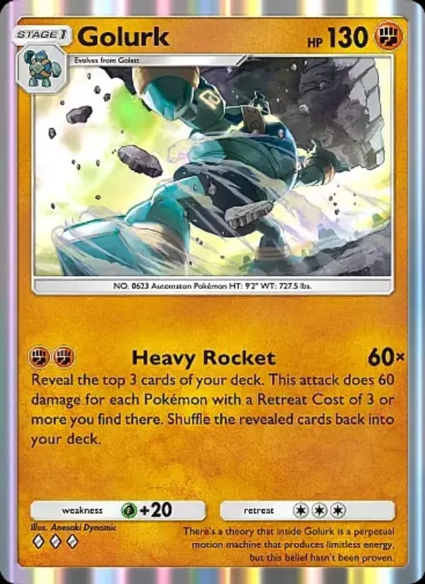 Golurk, carta 136 de Mega Rising