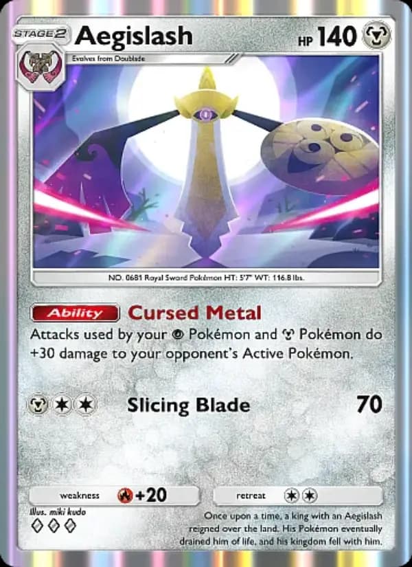 Aegislash, carta 172 de Mega Rising