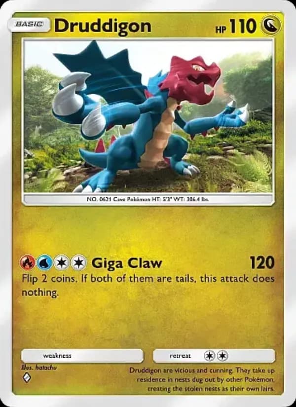 Druddigon, carta 176 de Mega Rising