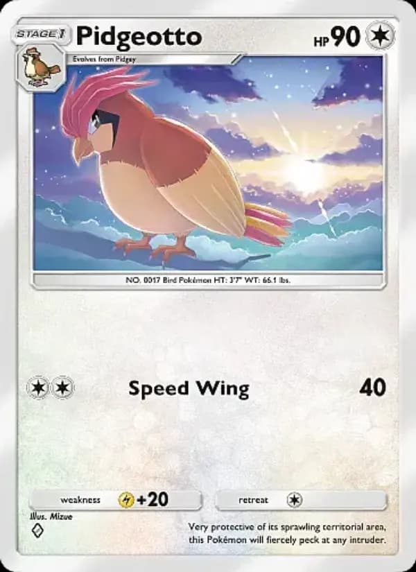 Pidgeotto, carta 181 de Mega Rising