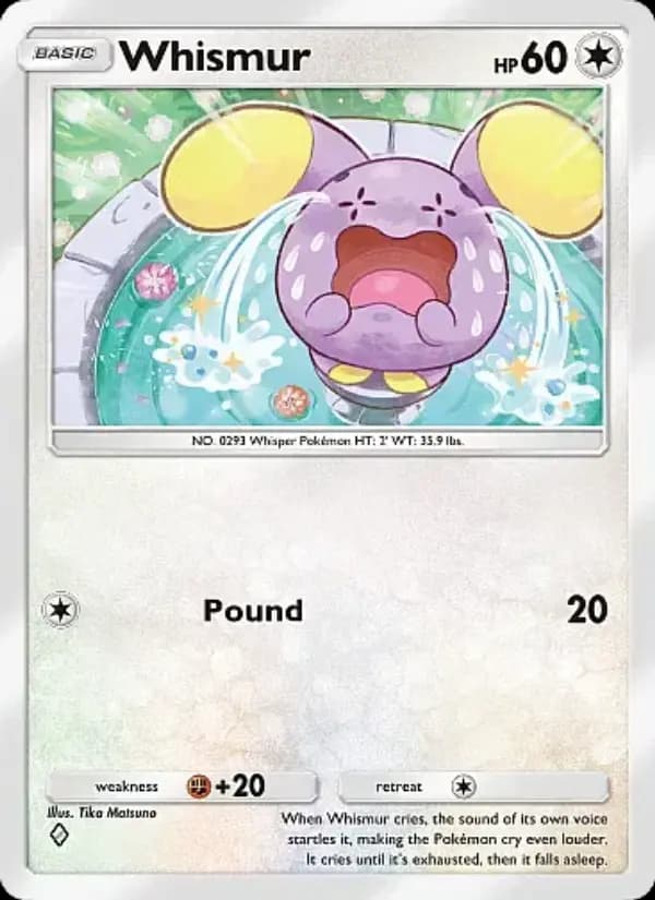 Whismur, carta 190 de Mega Rising