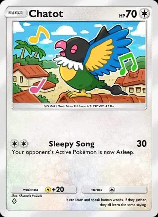 Chatot, carta 198 de Mega Rising