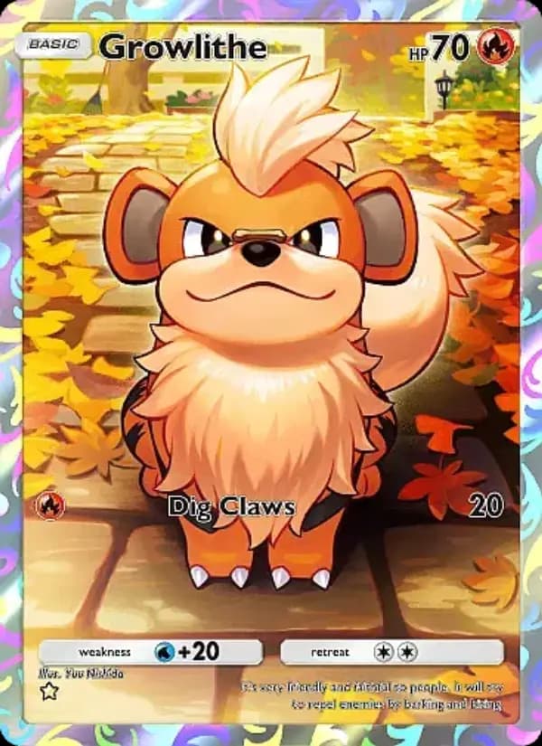 Growlithe, carta 230 de Mega Rising