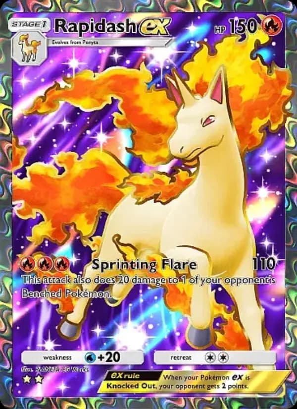 Rapidash ex, carta 253 de Mega Rising