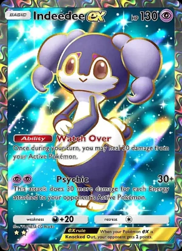 Indeedee ex, carta 260 de Mega Rising